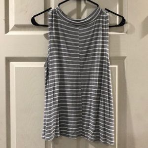 🌹 grey/ white striped cute top